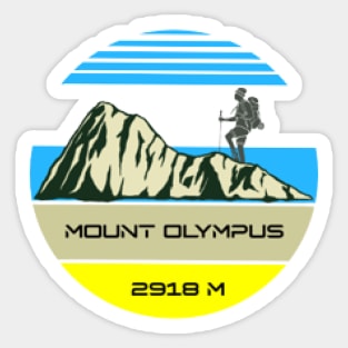 Mount Olympus, 2918m ,Climber Sticker